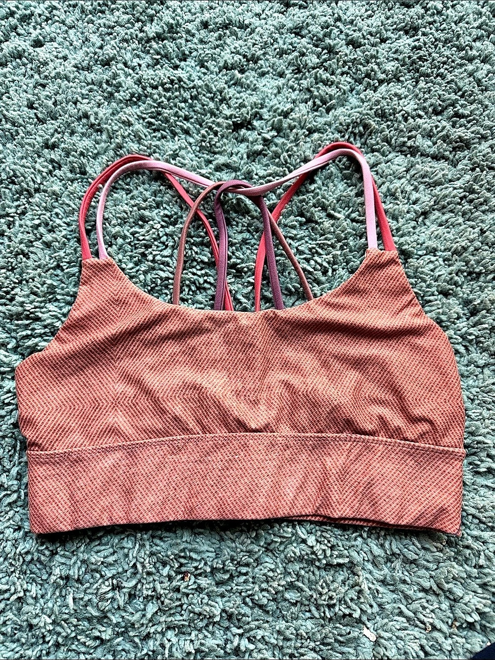 Lululemon Pink & Purple Strappy Sports Bra